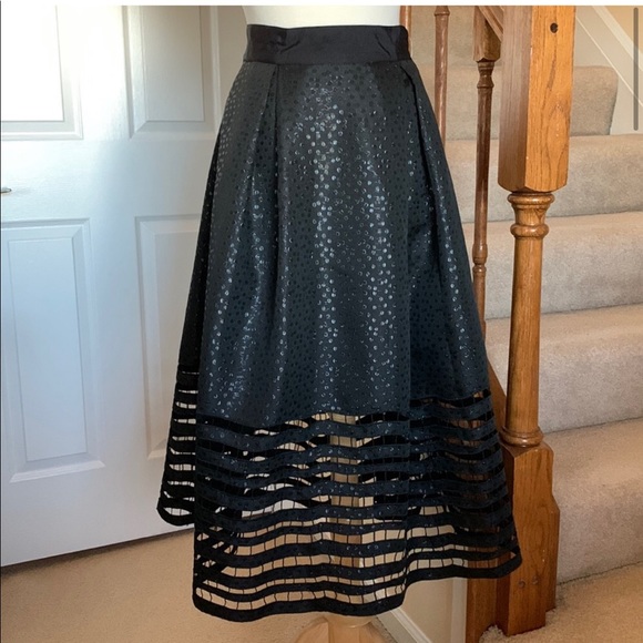 NWOT Sachin + Babi Dot Jacquard Illusion Hem Ball Skirt - Picture 3 of 12